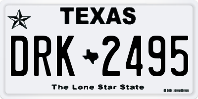 TX license plate DRK2495