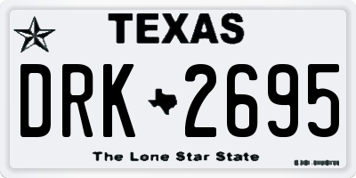 TX license plate DRK2695