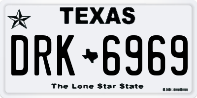 TX license plate DRK6969