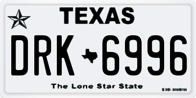 TX license plate DRK6996