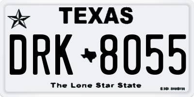 TX license plate DRK8055