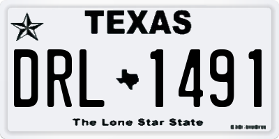 TX license plate DRL1491