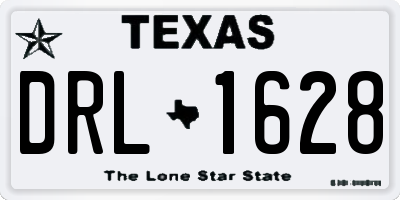 TX license plate DRL1628