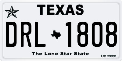 TX license plate DRL1808