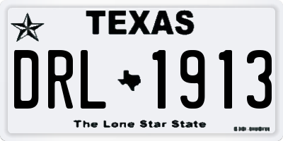 TX license plate DRL1913