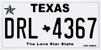 TX license plate DRL4367