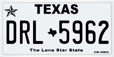 TX license plate DRL5962