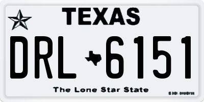 TX license plate DRL6151