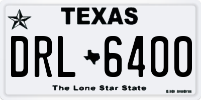 TX license plate DRL6400