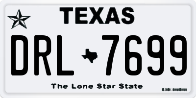 TX license plate DRL7699