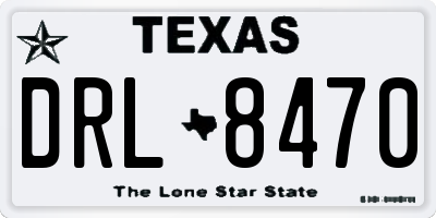 TX license plate DRL8470