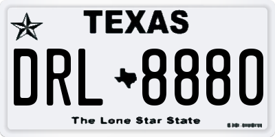 TX license plate DRL8880