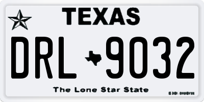 TX license plate DRL9032