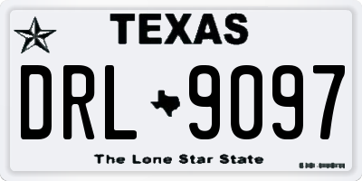 TX license plate DRL9097