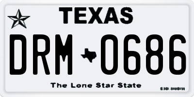 TX license plate DRM0686