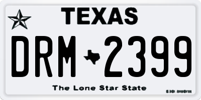 TX license plate DRM2399