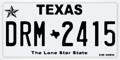 TX license plate DRM2415