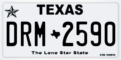 TX license plate DRM2590