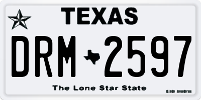 TX license plate DRM2597