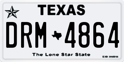 TX license plate DRM4864