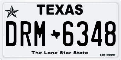 TX license plate DRM6348