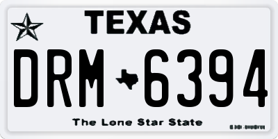 TX license plate DRM6394