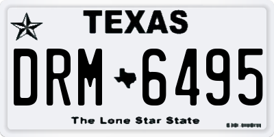 TX license plate DRM6495