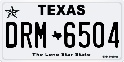 TX license plate DRM6504