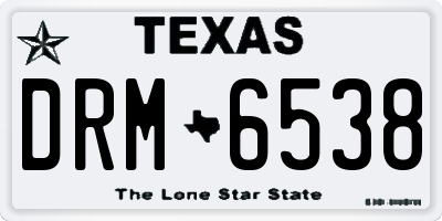 TX license plate DRM6538