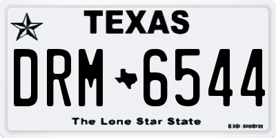 TX license plate DRM6544