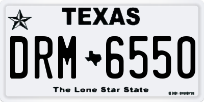 TX license plate DRM6550