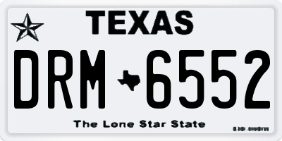 TX license plate DRM6552