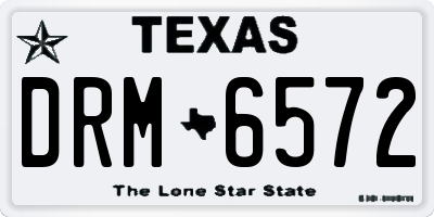 TX license plate DRM6572