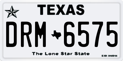 TX license plate DRM6575