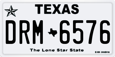 TX license plate DRM6576