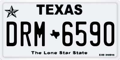 TX license plate DRM6590