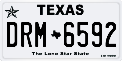 TX license plate DRM6592