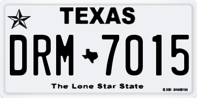 TX license plate DRM7015