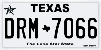 TX license plate DRM7066