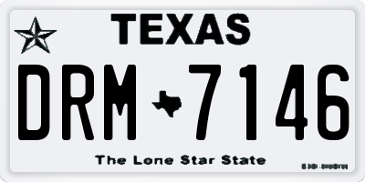 TX license plate DRM7146