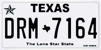 TX license plate DRM7164