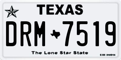 TX license plate DRM7519