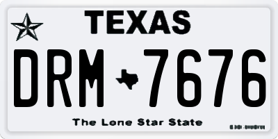 TX license plate DRM7676