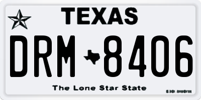 TX license plate DRM8406