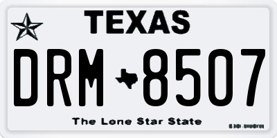 TX license plate DRM8507