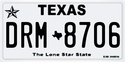 TX license plate DRM8706