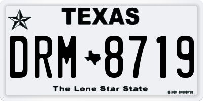 TX license plate DRM8719