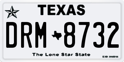 TX license plate DRM8732