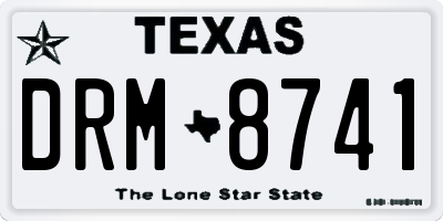 TX license plate DRM8741