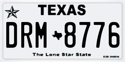 TX license plate DRM8776